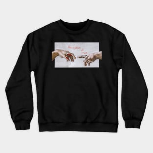 Googly Eye Creation of Man Crewneck Sweatshirt